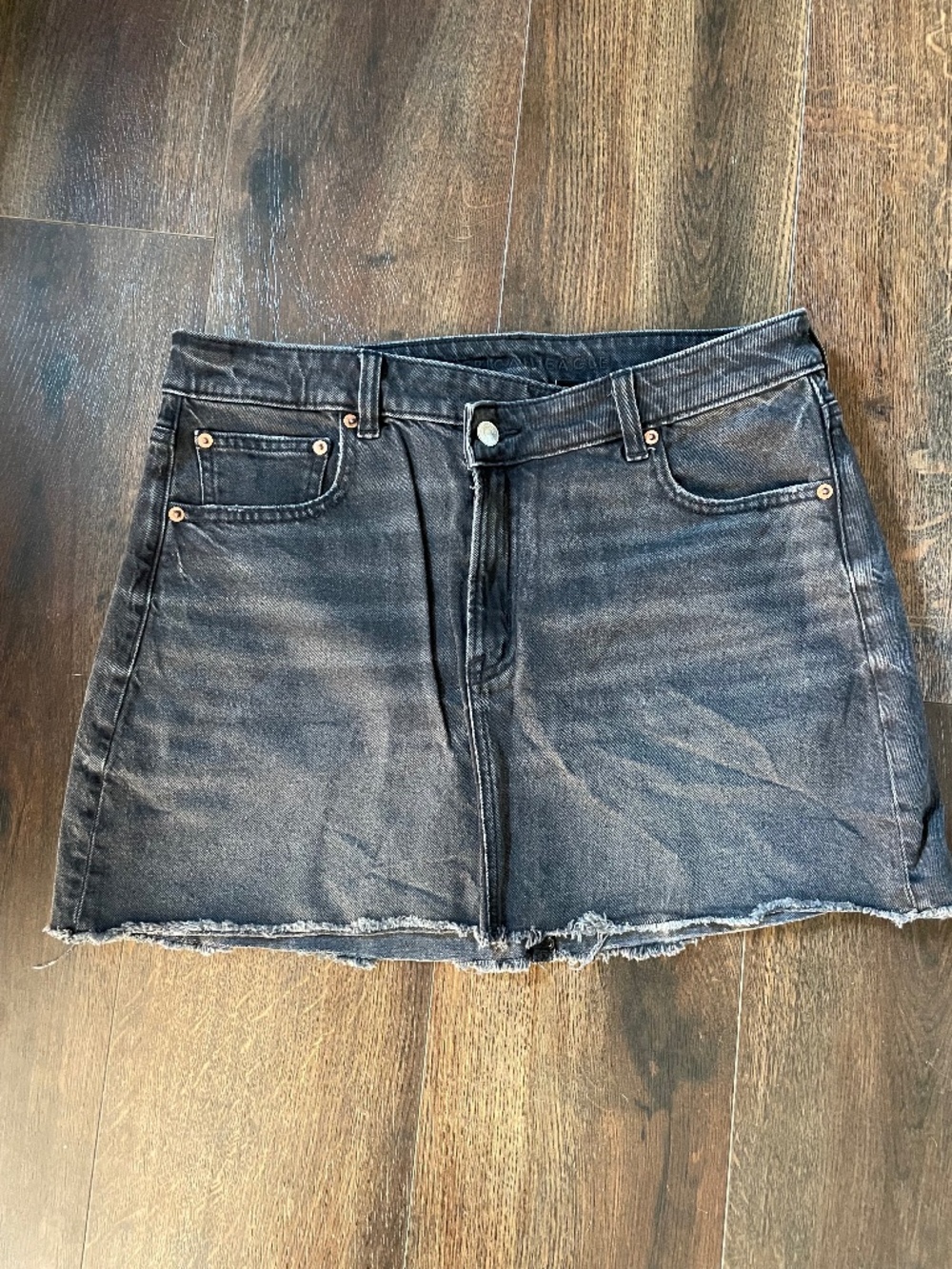 American Eagle Outfitters black denim skirt, size 12